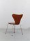 Sedie 3107 in teak di Arne Jacobsen per Fritz Hansen, set di 4, Immagine 3