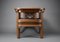 Fauteuil Art Déco Sculptural en Bois, 1928 9