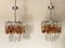 Murano Glass Chandeliers from Mazzega, 1970s, Set of 2 1