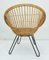 Mid-Century Armchair in Bamboo Wicker with Hairpin Legs, 1960s, Image 4