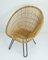 Mid-Century Armchair in Bamboo Wicker with Hairpin Legs, 1960s 7