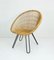 Mid-Century Armchair in Bamboo Wicker with Hairpin Legs, 1960s 10