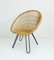Mid-Century Armchair in Bamboo Wicker with Hairpin Legs, 1960s, Image 10