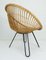 Fauteuil Mid-Century en Osier de Bambou avec Pieds en Épingle, 1960s 5