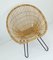 Mid-Century Armchair in Bamboo Wicker with Hairpin Legs, 1960s 10