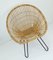 Mid-Century Armlehnstuhl aus Bambusgeflecht mit Haarnadelbeinen, 1960er 10