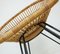 Mid-Century Armlehnstuhl aus Bambusgeflecht mit Haarnadelbeinen, 1960er 7