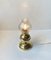 Vintage Maritime Table Lamp in Brass and Smoke Glass from Abo Randers, 1970s 3