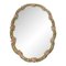 Venetian Oval Gold and Pink Floreal Hand-Carving Mirror by Simong 1