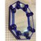 Venetian Octagonal Blue Floreal Hand-Carving Mirror by Simong 3