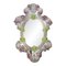 Espejo de tallado a mano Floreal veneciano ovalado en verde y rosa 2000 de Simong, Imagen 1