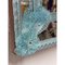 Miroir Rectangulaire Vénitien à Sculpture à Main Floréal Bleu Clair par Simong 8