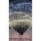 Lámpara de araña Triedro de cristal de Murano transparente y negro de Simong, Imagen 9
