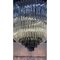 Transparent and Black Triedro Murano Glass Chandelier by Simong 9