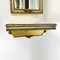 Vintage Gold Plated Wooden Mirror with Wall Console Belgium, 1960s, Set of 2 8