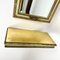 Vintage Gold Plated Wooden Mirror with Wall Console Belgium, 1960s, Set of 2 5