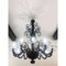 Black Curls Murano Glass Chandelier by Simong 1