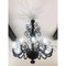 Lámpara de araña Curls en negro de cristal de Murano de Simong, Imagen 1