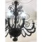 Black Curls Murano Glass Chandelier by Simong 3