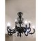 Venetian Black Cà Rezzonico Murano Glass Chandelier with Crystals by Simong, Image 7