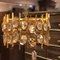 Mid-Century Gilt Brass Chandelier from Palwa, 1970s 5