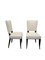 Art Deco Chairs in Black Lacquer in Cream Velour, France, 1930s, Set of 8, Image 2
