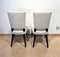 Art Deco Chairs in Black Lacquer in Cream Velour, France, 1930s, Set of 8, Image 16