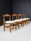 Vintage Dining Room Chairs in Oak and Bouclé from Guillerme & Chambron, 1960s, Set of 8, Image 8