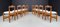 Vintage Dining Room Chairs in Oak and Bouclé from Guillerme & Chambron, 1960s, Set of 8, Image 3