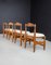 Vintage Dining Room Chairs in Oak and Bouclé from Guillerme & Chambron, 1960s, Set of 8 10