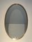 Neoclassical Style Oval Brass Mirror in the style of Maison Jansen, 1940s 4