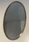 Neoclassical Style Oval Brass Mirror in the style of Maison Jansen, 1940s 12
