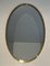 Neoclassical Style Oval Brass Mirror in the style of Maison Jansen, 1940s 2