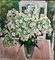 Gleb Savinov, Flores blancas, 1990, óleo sobre lienzo, Imagen 1