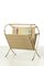 Vintage Magazine Holder in Brass and Bamboo, Image 2