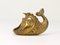 Cendrier Poisson Sculptural Mid-Century en Laiton par Walter Bosse, Autriche, 1950s 6