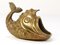 Skulpturaler Mid-Century Fisch Aschenbecher aus Messing von Walter Bosse, Österreich, 1950er 8