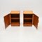 Art Deco Bedside Cabinets in Birds Eye Maple and Walnut , 1920s, Set of 2 3