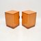 Art Deco Bedside Cabinets in Birds Eye Maple and Walnut , 1920s, Set of 2, Image 4