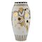 Art Deco Porcelain Vase with Flowers by Ernest Ventrillon for Les Arts Réunis, 1930s 1