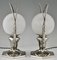 Art Deco Silvered Bronze Pegasus Lamps by Paris Star, 1925, Set of 2 8