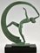 Janle for Max Le Verrier, Art Deco Bacchanale Nude Dancer with Scarf, 1930, Metal & Marble 5