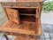 Small Vintage Bureau with Inlays and Brass and Bronze Friezes, 3 Drawers and Doors in the Upper Part, 1950s 4