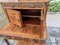 Small Vintage Bureau with Inlays and Brass and Bronze Friezes, 3 Drawers and Doors in the Upper Part, 1950s, Image 4