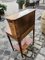 Small Vintage Bureau with Inlays and Brass and Bronze Friezes, 3 Drawers and Doors in the Upper Part, 1950s 14