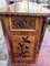 Small Vintage Bureau with Inlays and Brass and Bronze Friezes, 3 Drawers and Doors in the Upper Part, 1950s 5