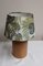 Lampe de Bureau Vintage avec une Bouteille - Pied en Érable avec Paravent en Tissu à Motifs Floral, 1970s 2