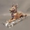 Art Deco German Shepherd on Marble Bockel, 1930s 3