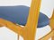 Italienischer Mid-Century Stuhl aus Holz & Blauem Stoff, 1950er 7
