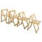 Mid-Century Italian Beech Folding Chairs by Aldo Jacober for Alberto Bazzani, 1960s, Set of 4 1